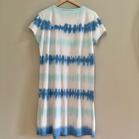 Vineyard Vines Tie-Dye Tee Dress Short Sleeve Cotton Beach Boho L - Picture 3 of 4